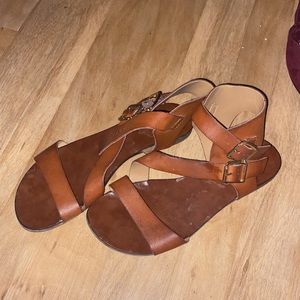 Brown ankle sandals